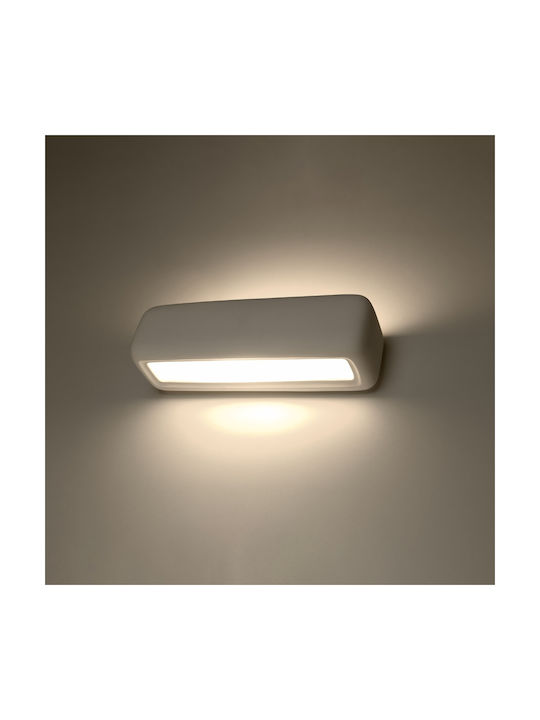 Sollux Subani Klassisch Leuchte Wand mit Fassung E27 Weiß 33x20x16cm