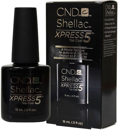 CND Shellac Top Coat for Regular Nail Polish 15ml
