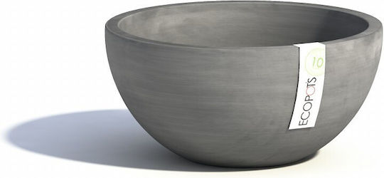 Ecopots Brussels Γλάστρα Πλαστική Γκρι 30x30x14εκ.