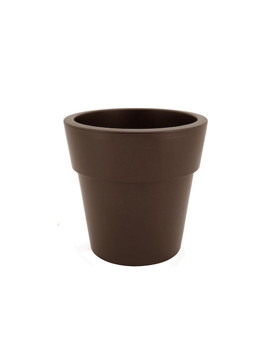 Viomes Linea Γλάστρα Πλαστική Taupe 20x20x18.5εκ.