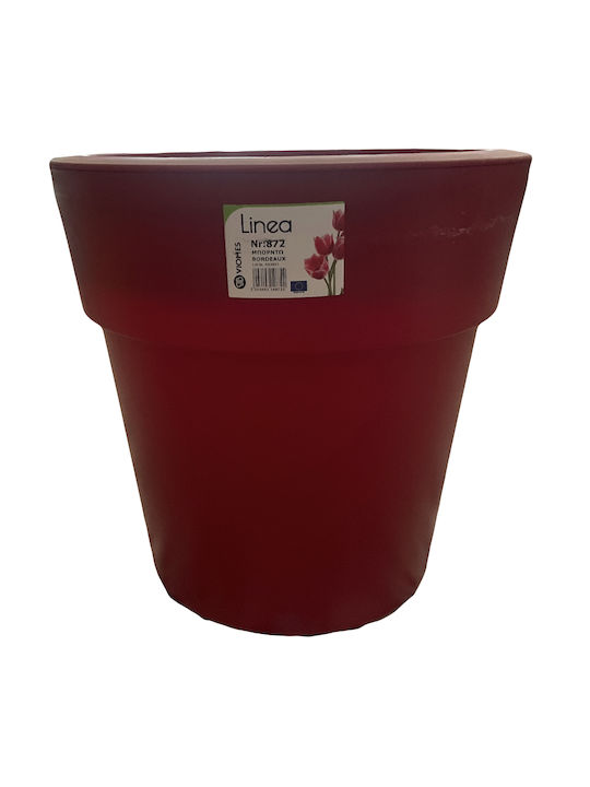 Viomes Linea Pot Plastic Bordeaux 30x30x28.5cm.