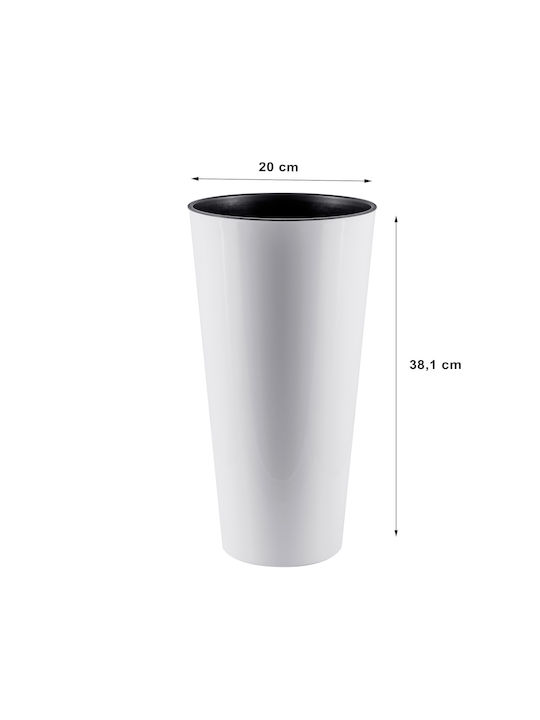 Prosperplast Tubus Slim Pot Plastic 20x20x38.1cm.