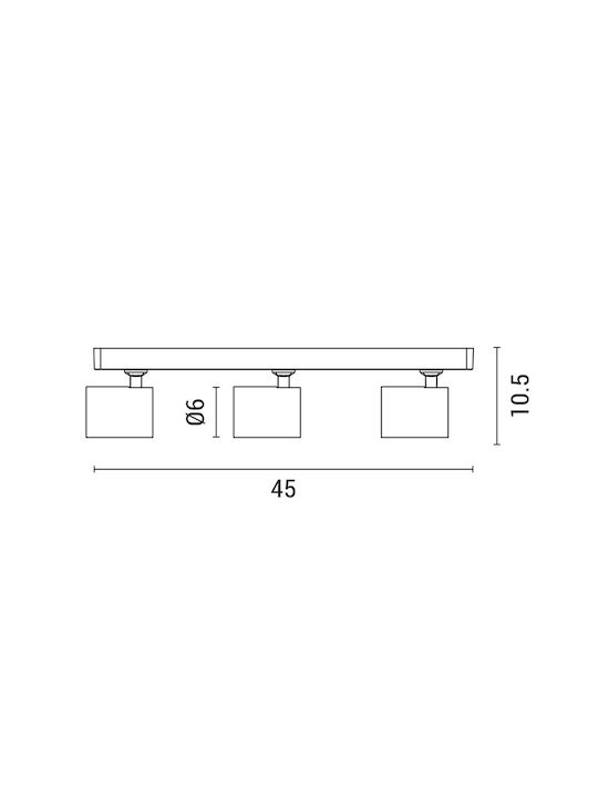 Eurolamp Single Spot with Socket GU10 in White Color