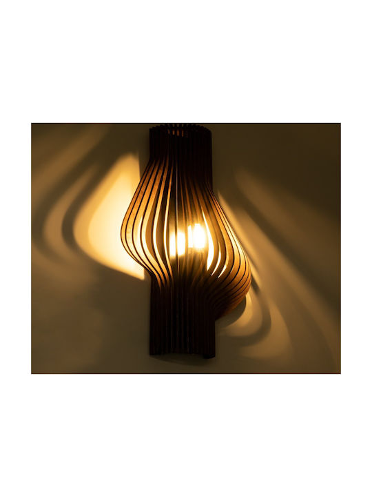 GloboStar Mihiro Vintage Leuchte Wand mit Fassung E27 Braun 13x40cm