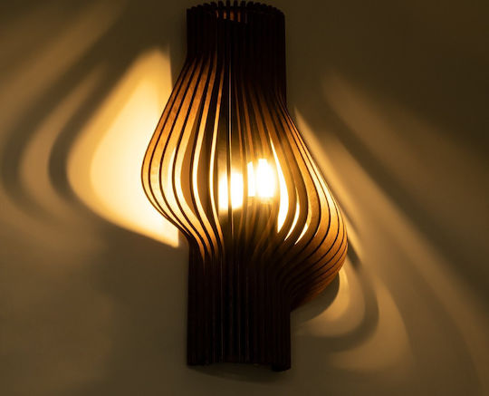 GloboStar Mihiro Vintage Lumină de Perete cu Soclu E27 Maro 13x40cm