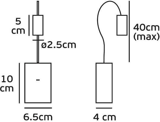VK Lighting Single LED Warm White Spot in White Color