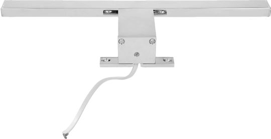 Adviti Leuchte Badezimmer mit Integrierter LED und Neutralweißes Licht Silber 30cm