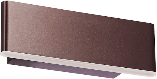 MSA Lamp Wall with Integrated LED and Natural White Light Brown
