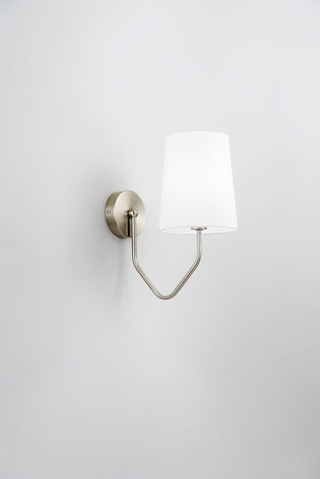 Fan Europe Modern Leuchte Wand mit Fassung E14 Silber 31.5x28x15cm