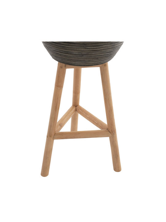 HomeMarkt Γλάστρα Bamboo Φυσικό/Πράσινο 31x31x80εκ.
