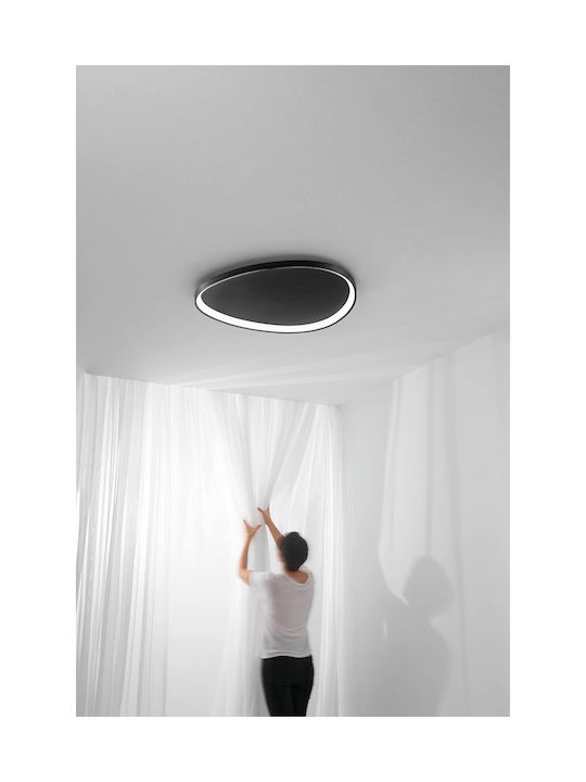Fan Europe Led-Klapton-PL45 Модерен Осветително тяло За стена с вграден LED и студена бяла светлина Черен 45x45x7см.