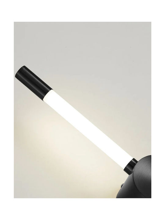 Home Lighting Modern Lamp Wall with Integrated LED and Warm White Light Black 62x8x8cm