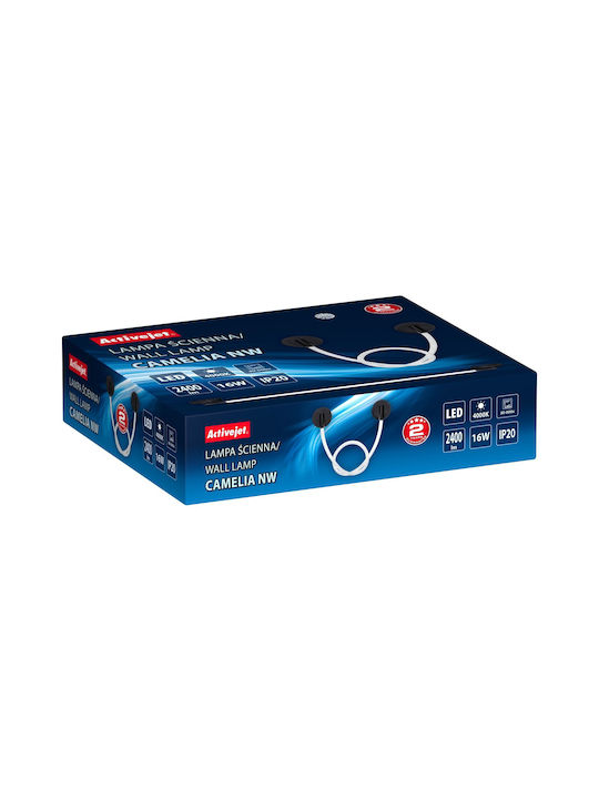 Leuchte Wand mit Integrierter LED und Neutralweißes Licht Schwarz 6.5cm