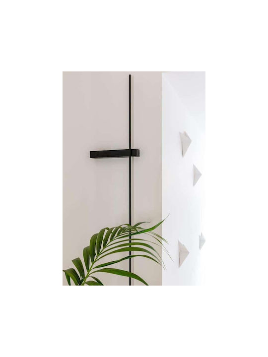 Led7 Modern Leuchte Wand mit Integrierter LED Schwarz 60cm
