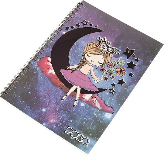 Polo Design Spiral Notebook A4 3 Subjects Moon 919004-8276