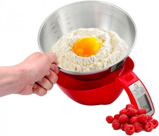 Lacor Ψηφιακή Ζυγαριά Κουζίνας με Κάδο έως 5kg Κόκκινη