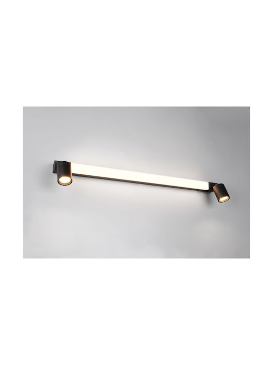 Trio Lighting Модерен Осветително тяло За баня с фасунга GU10 Черен 90x18см.