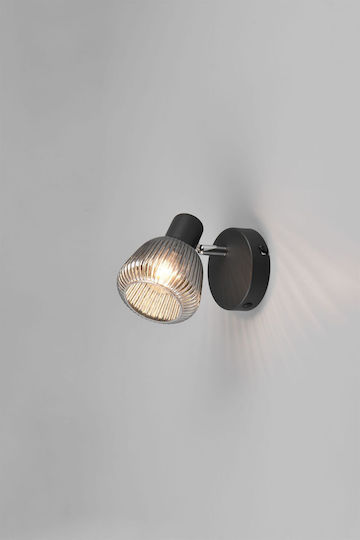 Trio Lighting Μονό Σποτ με Ντουί E27 σε Μαύρο Χρώμα