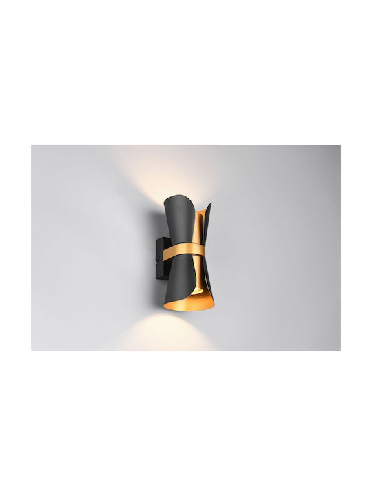 Trio Lighting Modern Lamp Wall with Socket GU10 Black 10x11x10cm