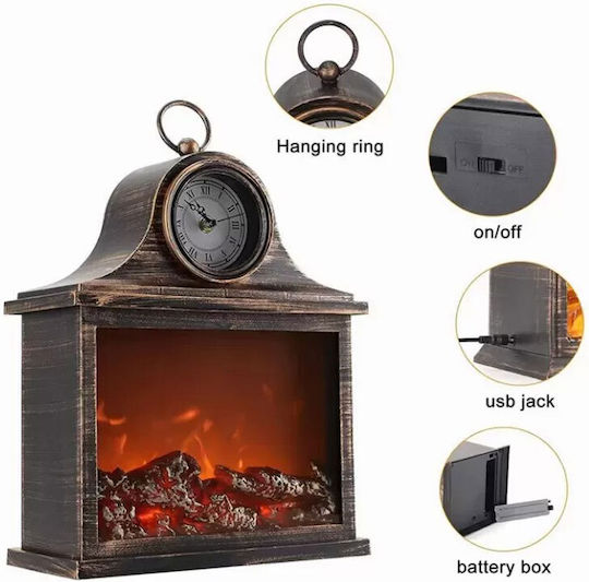 Dekorative Lampe Kamin Mehrfarbig