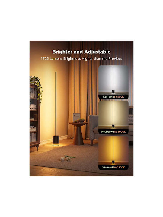 Govee LED Floor Lamp H152.1xW14cm 1725lm Black