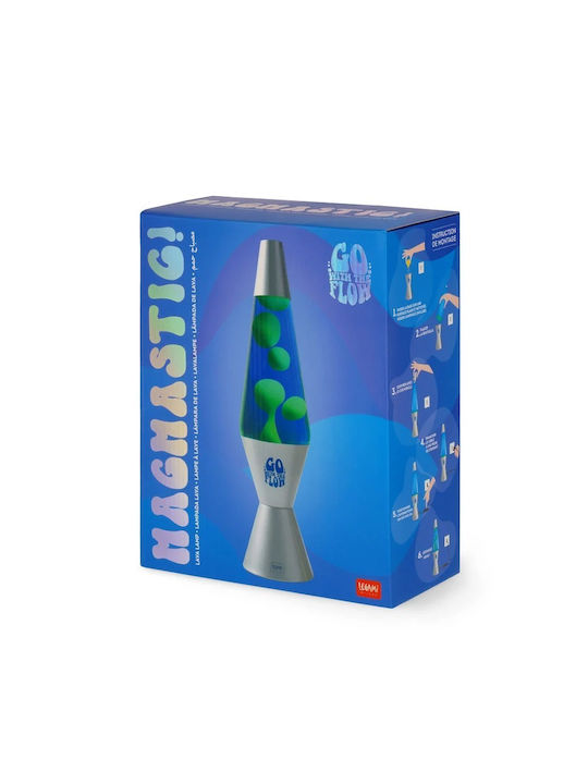 Legami Milano Lustră Decorativă Lampă de lavă cu Soclu pentru Bec E14 Argintiu