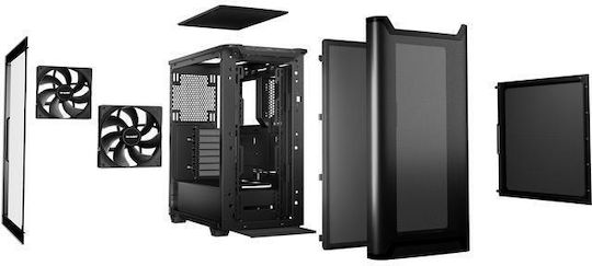 Be Quiet Pure Base 501 Midi Tower Computer Case with Window Panel Airflow Window Black