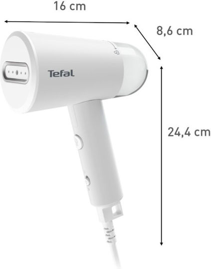 Tefal Origin Travel Ατμοκαθαριστής Ρούχων Χειρός 1200W με Δοχείο 70ml Λευκός