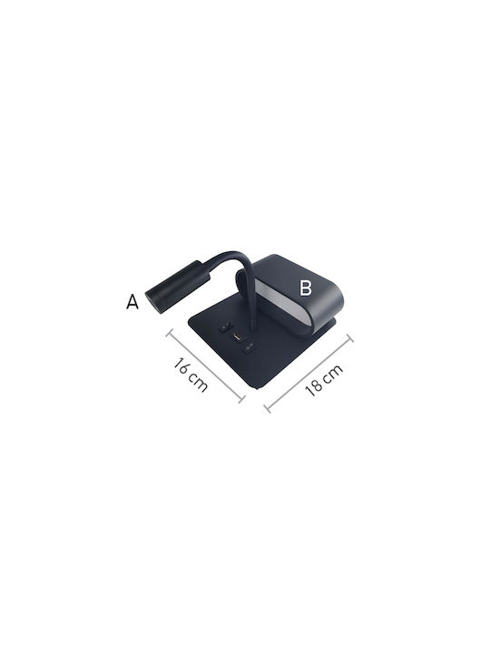 Inlight Single LED Warm White Spot in Black Color