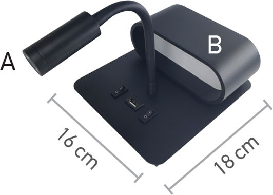 Inlight Single LED Warm White Spot in Black Color