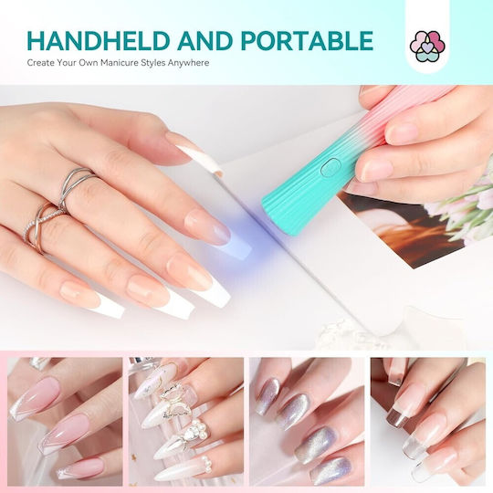 Mini Tragbar Nageltrockner LED Batteriebetrieben 3W Mehrfarbig
