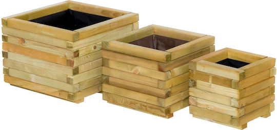 Showood Pot Wooden 50x50x37cm.
