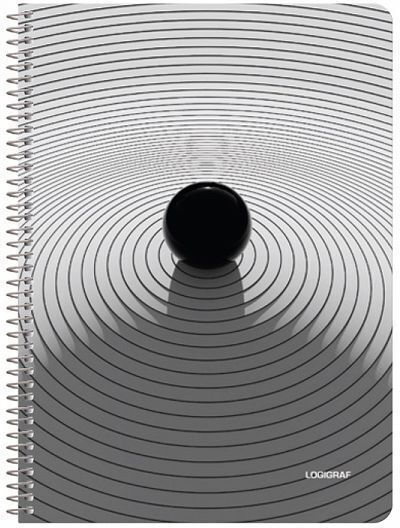 Black & White Spiral Notebook Wirelock B5/17x25 4 Subjects 6pcs