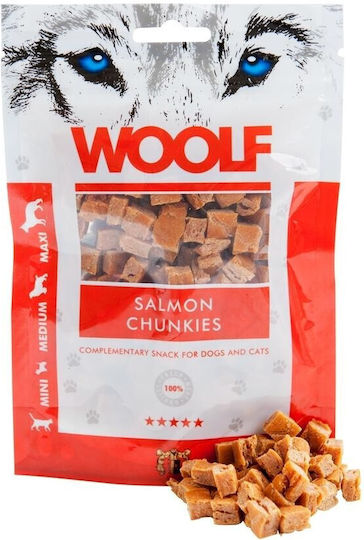 Woolf Salmon Chunkies Λιχουδιές Σκύλου χωρίς Σιτηρά & Γλουτένη με Σολομό 100gr