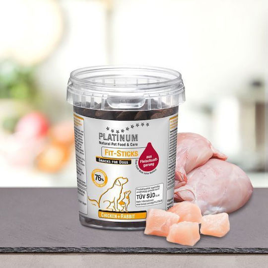 Platinum Pet Food & Care Fit-Sticks Chicken & Rabbit Leckerli für Hunde mit Huhn 300gr