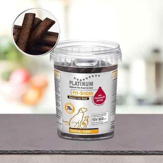 Platinum Pet Food & Care Fit-Sticks Chicken & Rabbit Leckerli für Hunde mit Huhn 300gr