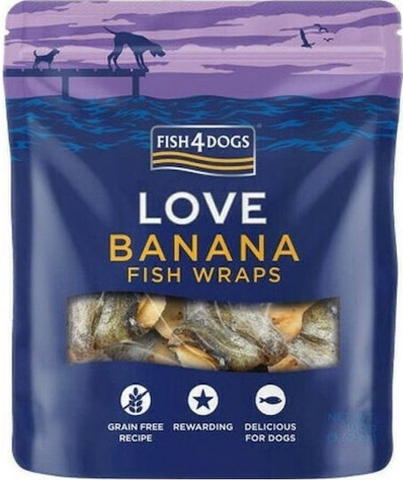 Fish4Dogs Wraps Λιχουδιά Σκύλου Αυτί με Μπανάνα και Ψάρι 100gr