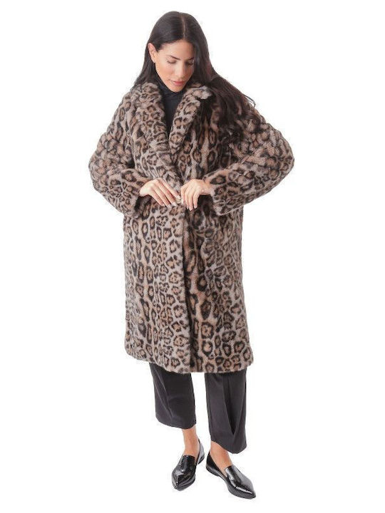 Κοντή Γυναικεία Γούνα Animal Print