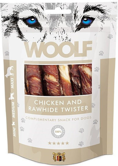 Woolf and Rawhide Twister Λιχουδιά Σκύλου χωρίς Σιτηρά & Γλουτένη με Κοτόπουλο 100gr