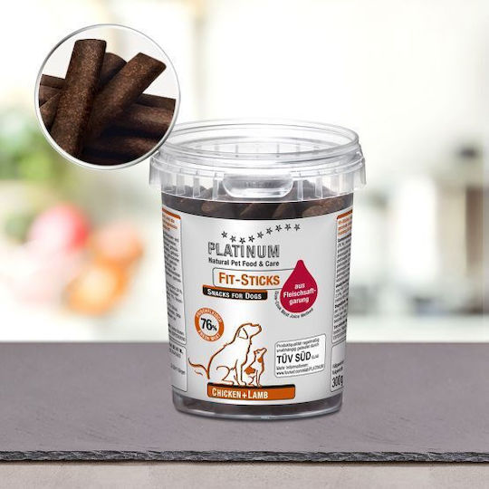 Platinum Pet Food & Care Fit-Sticks Leckerli für Hunde mit Lamm und Huhn 300gr