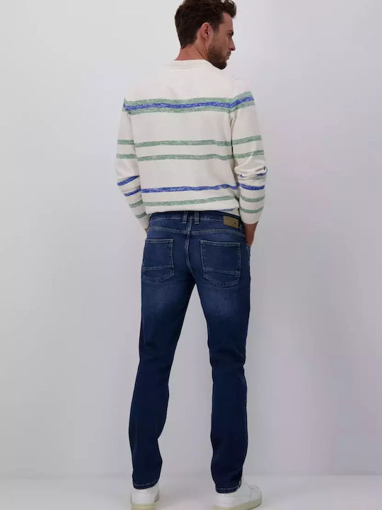 Ανδρικό Παντελόνι Τζιν με Slim Tapered Εφαρμογή Μπλε