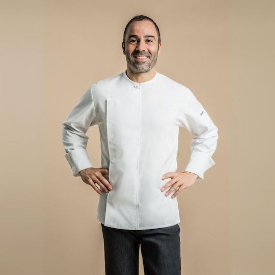 Clement Design Σακάκι Σεφ Λευκό με Japan