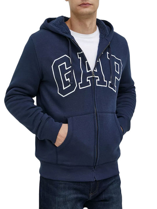 Sweatshirt with Hood Navy Blue