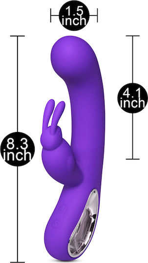 12-speed Purple Color Silicone Rabbit Vibrator