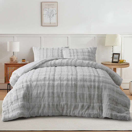 Liolios Home Duvet Cover Set Queen 240x260cm Tokyo Grey 3pcs Liolios Home Duvet Cover Set Queen 240x260cm Tokyo Grey 3pcs