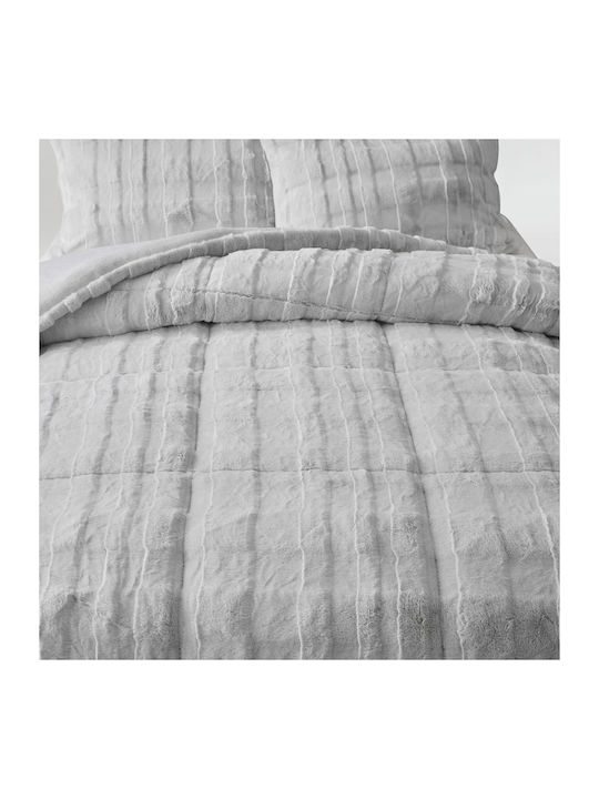 Liolios Home Duvet Cover Set Queen 240x260cm Tokyo Grey 3pcs