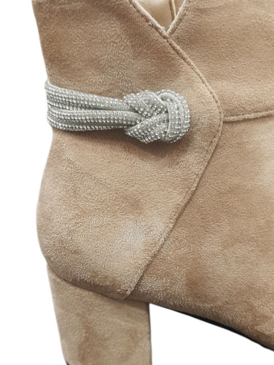 Wildleder Stiefeletten Damen Khaki