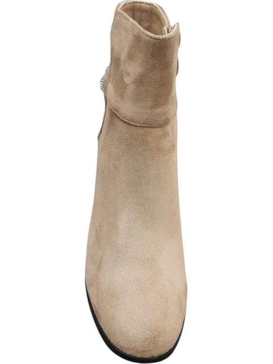 Wildleder Stiefeletten Damen Khaki