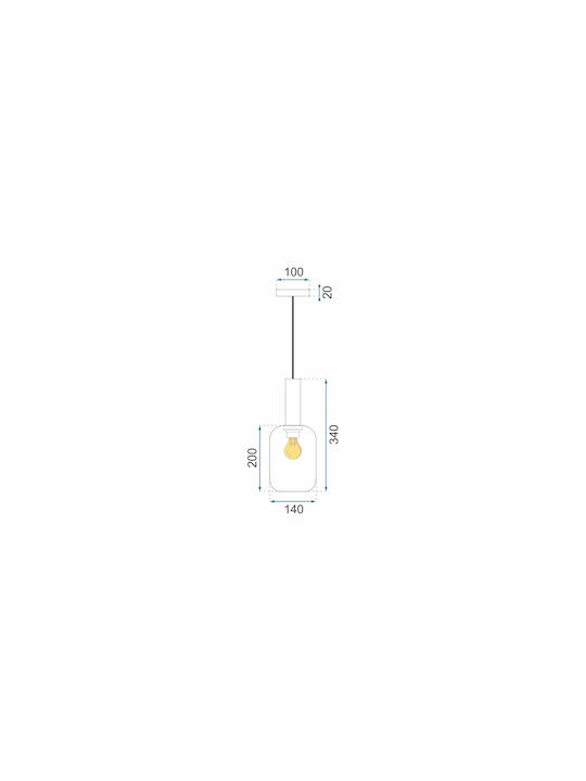 Toolight Hängelampe Orange mit Fassung E27