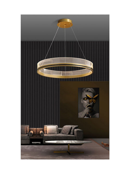 Toolight Κρεμαστό Φωτιστικό Χρυσό LED
